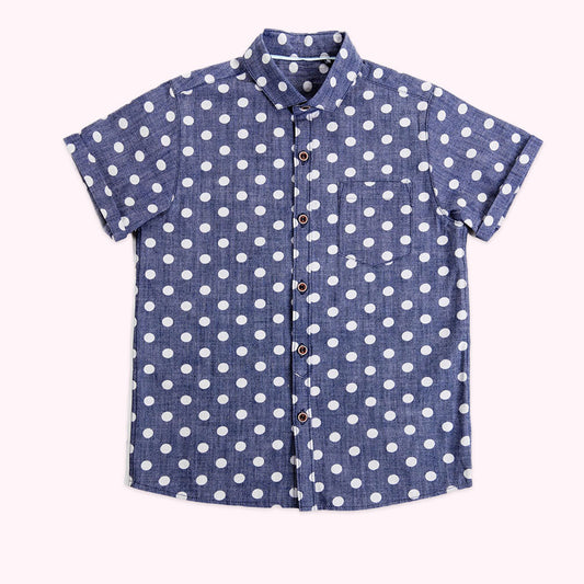 Polka Dot Chambray Shirt